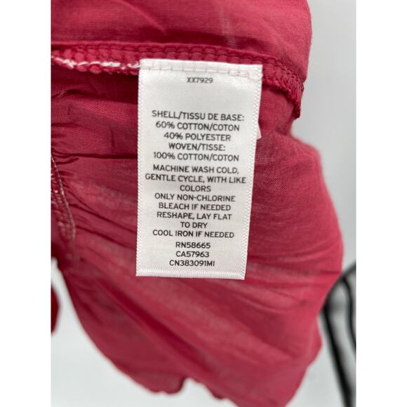 CASLON Nordstrom NWT Berry Red Sleeveless Ruffle Hem Tank Top //  S - Picture 6 of 8